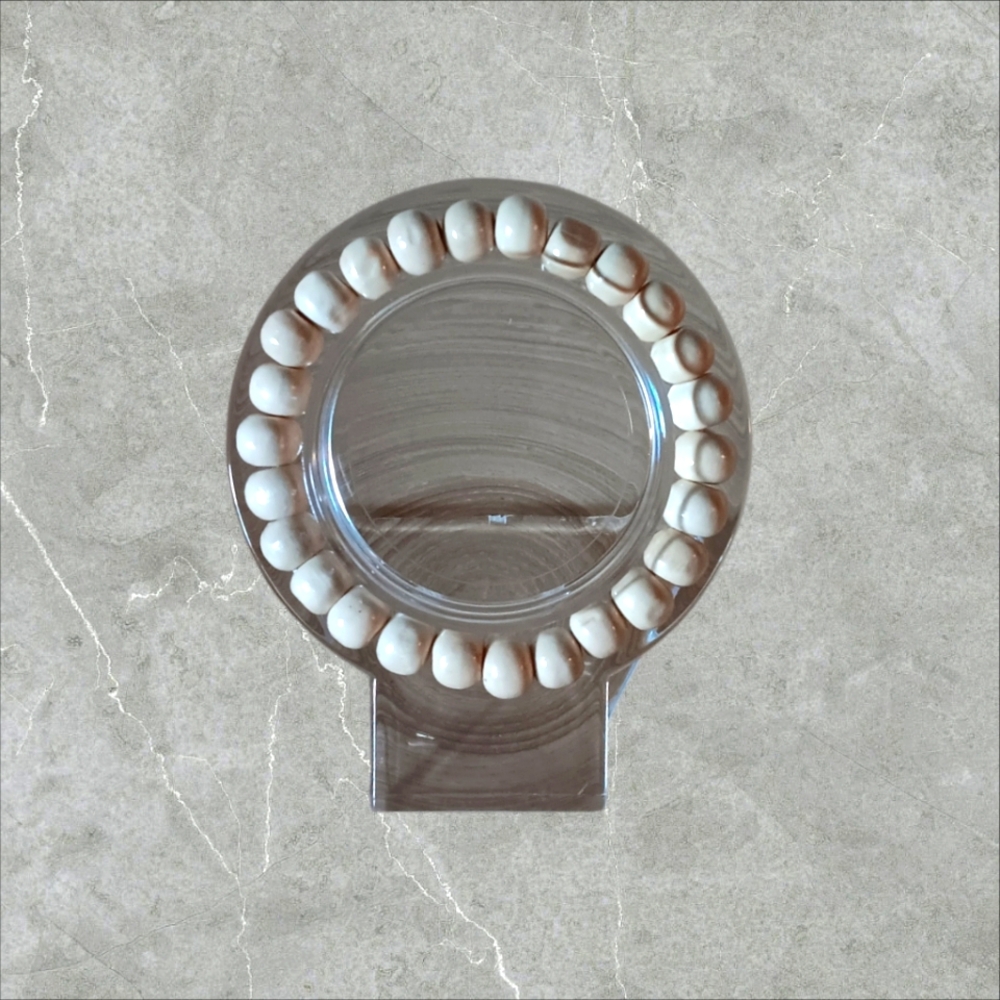 Wooden Beige Beaded Bracelet